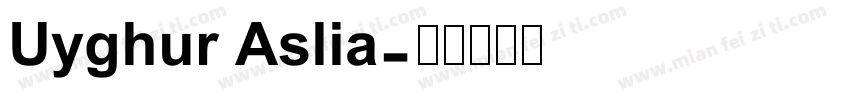 Uyghur Aslia字体转换